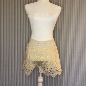 Ivory Lace Shorts